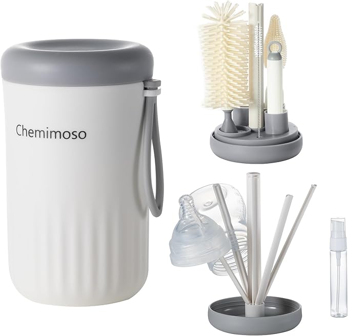 Chemimoso Travel Silicone Baby Bottle Cleaner Brush Set, Foldable Baby Bottle by Unknown