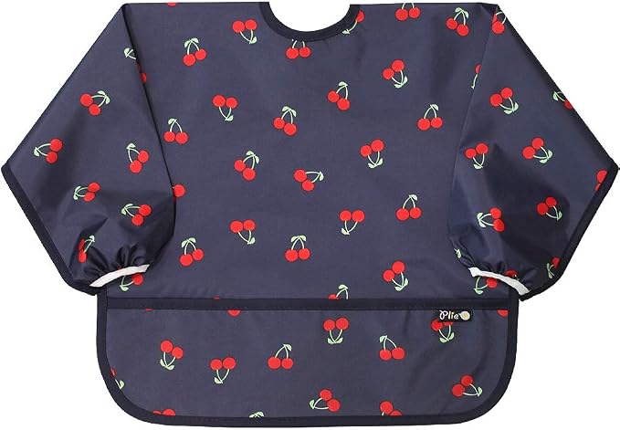 Long Sleeve Waterproof Bib for Toddlers – Feeding Smock for Baby Mealtime by Plie