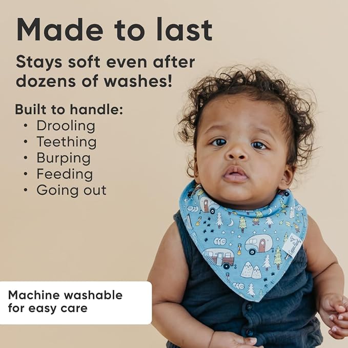 Copper Pearl 4 Pack Soft Cotton Baby Bibs - Image 3