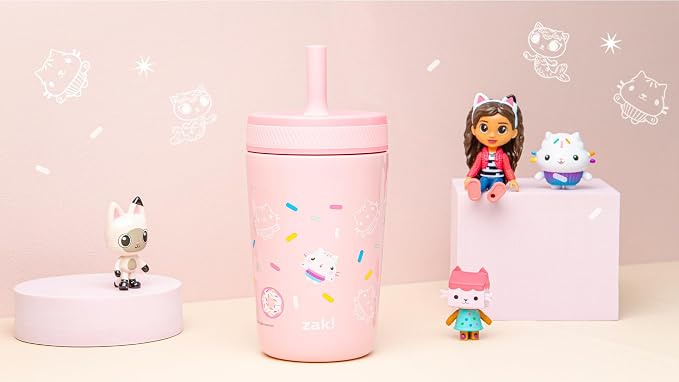 Zak Designs DreamWorks Gabby's Dollhouse Kelso Toddler Cups - Image 10
