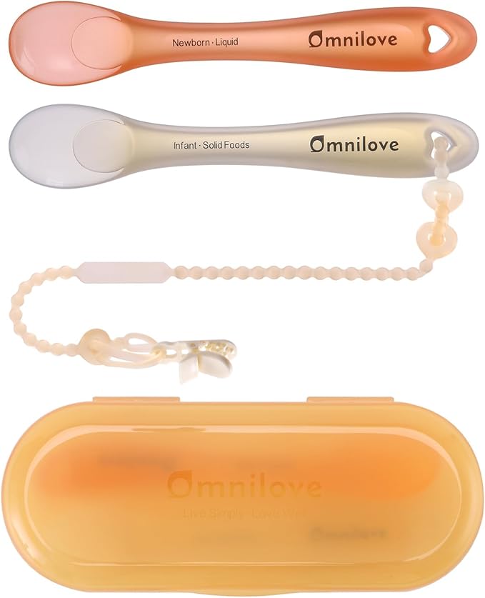 Silicone Baby Spoons 2-Pack by Omnilove
