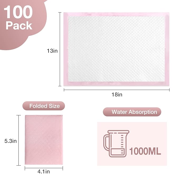 Disposable Changing Pad Liners Pack of 100 Baby Incontinence Changing Pads - Image 7