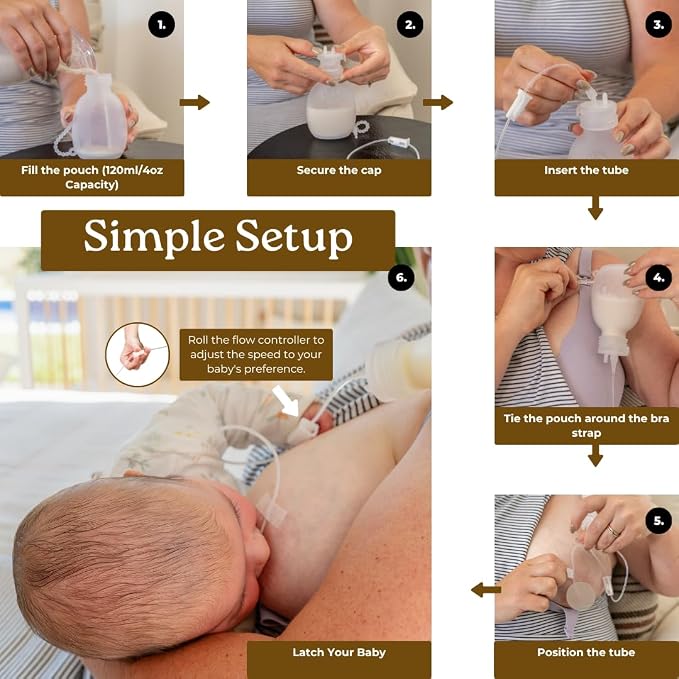 Haakaa Silicone Supplemental Feeding Tube & Pouch Set – Breastfeeding - Image 4