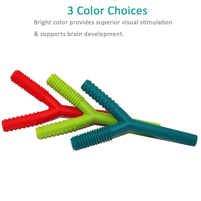 Teether Tubes for Babies 3-6 Months, 3 Pack Silicone Hollow Chew Tube Toy for - Image 6