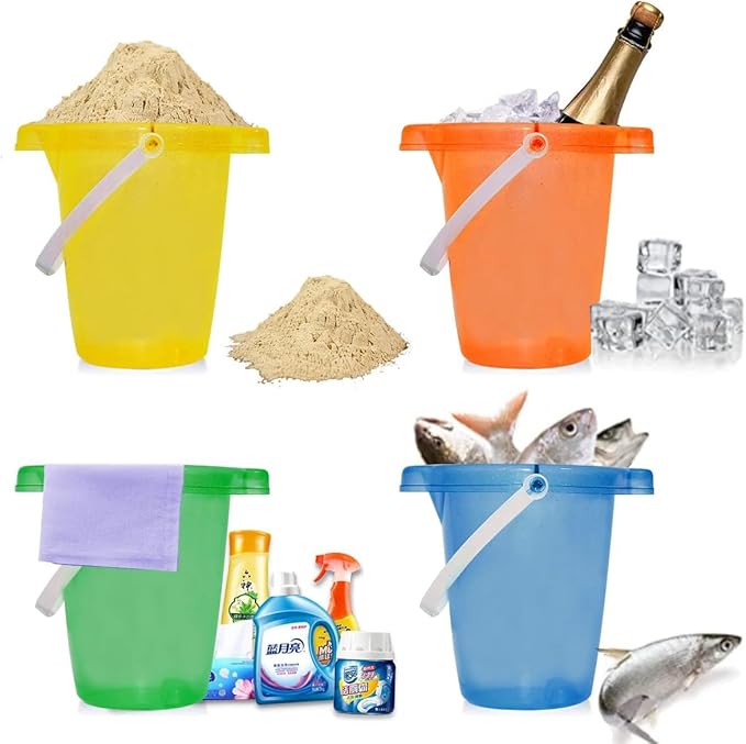 Holady 7.6" Inch Sand Beach Buckets Pail and Sand Shovels Set - Image 3