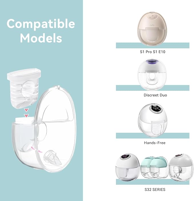 Breast Pump Parts for Lansinoh Discreet Duo/Nuliie/Motif Aura Glow S32 Pump - Image 2