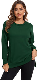 Smallshow Women's Nursing Tops Sweatshirt Long Sleeve Side Split Breastfeeding by Smallshow