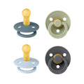 BIBS Pacifiers - Colour 4-Pack | BPA Free Baby Pacifier | Round Nipple Binkies by BIBS
