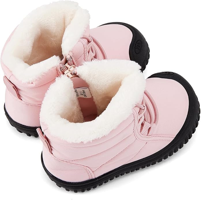 BMCiTYBM Toddler Baby Snow Boots Winter Shoes Boys Girls Cold Weather Baby Faux - Image 4