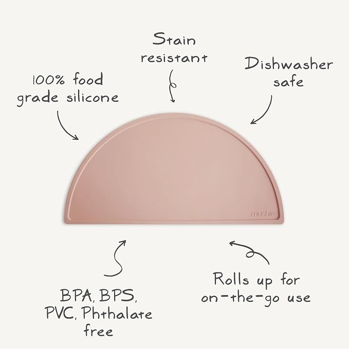 mushie Silicone Placemat for Kids | BPA-Free Non-Slip Design - Image 7