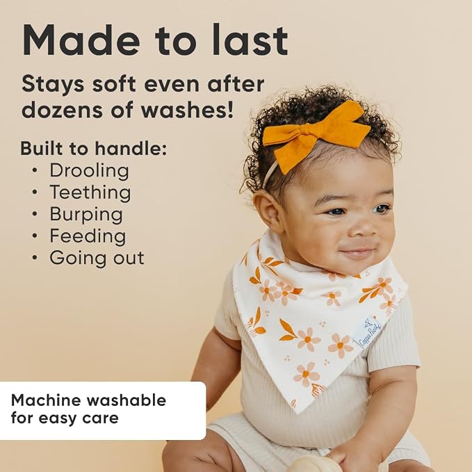 Copper Pearl 4 Pack Soft Cotton Baby Bibs - Image 3