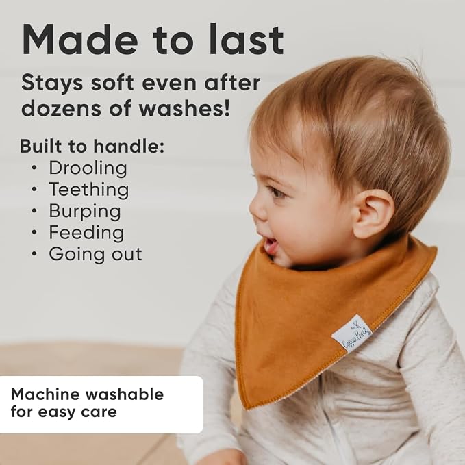 Copper Pearl 4 Pack Soft Cotton Baby Bibs - Image 4