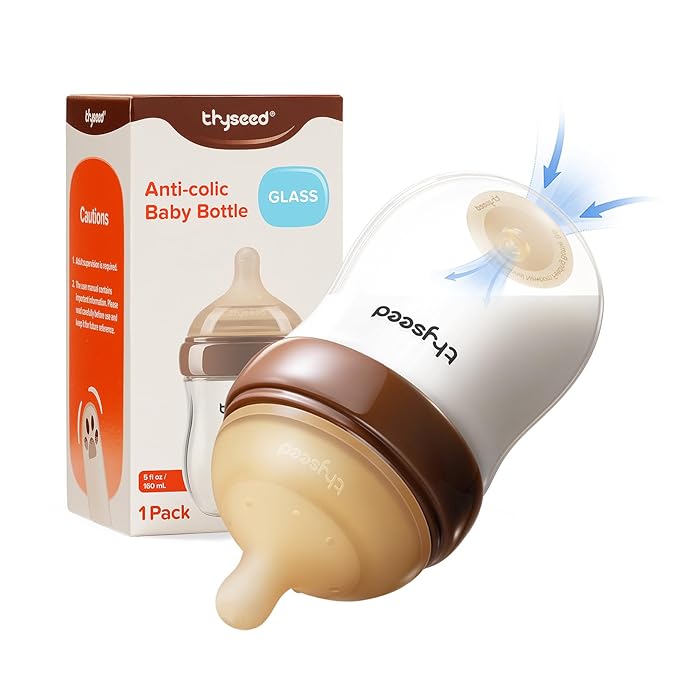Thyseed Glass Natural Anti-Colic Baby Bottles | Newborn Breast Like Nursing by thyseed