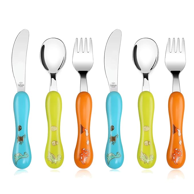 Lehoo Castle 6 Pieces Toddler Utensils, Kids Silverware by LehooCastle