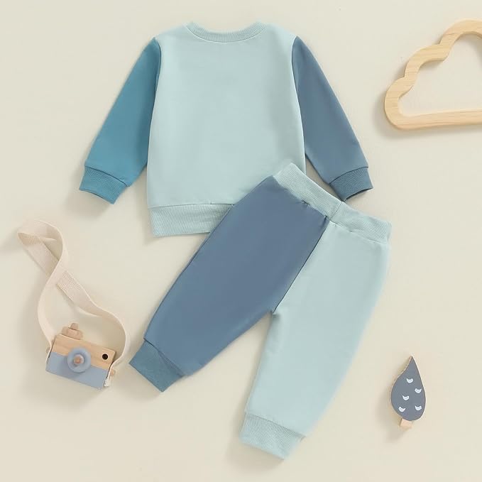 Toddler Baby Boy Fall Winter Outfit Long Sleeve Letter Print Sweatshirts and - Image 3