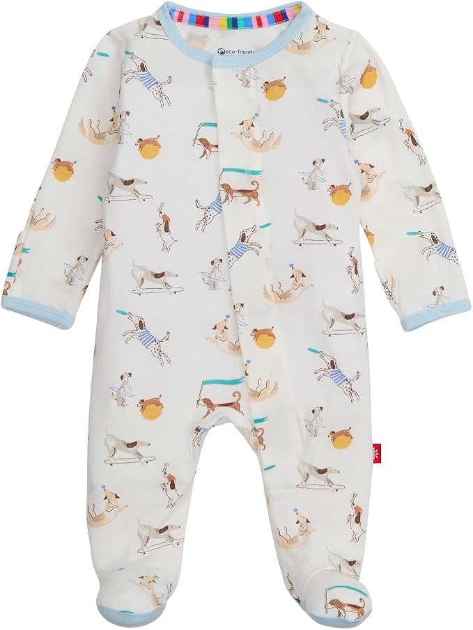 Magnetic Me Boys Modal Magnetic Baby Footie Pajamas | Silky Soft Modal Fabric | by magneticme