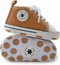 Meckior Baby Girls Boys Canvas Sneakers Soft Sole High-Top Ankle Infant First by Meckior
