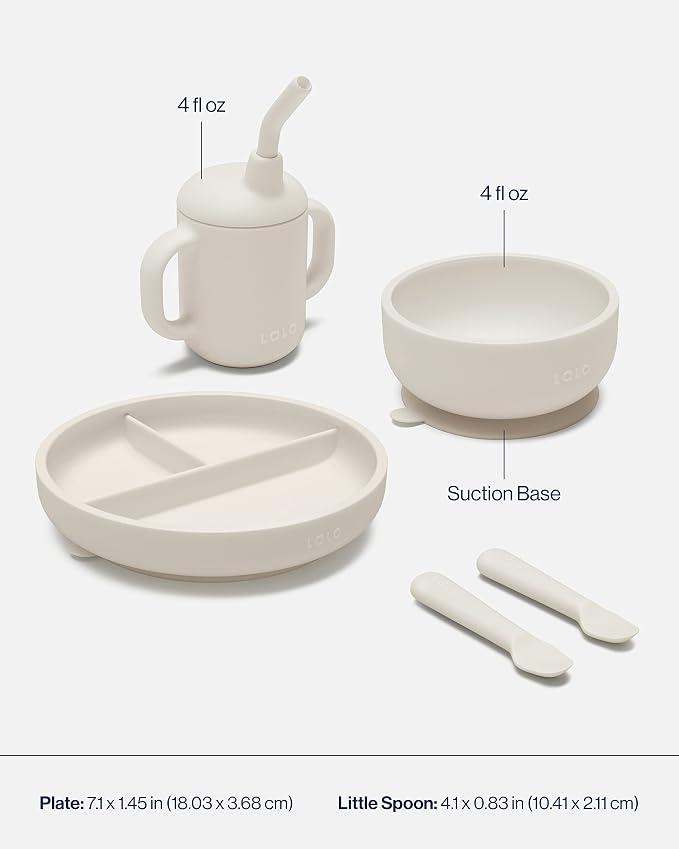 Lalo First Bites Silicone Baby Feeding Set - Image 5
