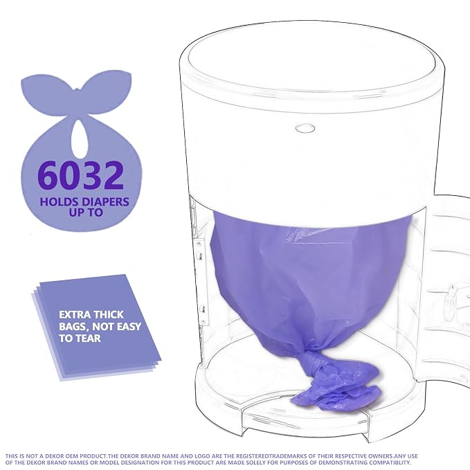 Refills Compatible with Plus Diaper Pail Refills 8 Pack Diaper Pail Liners with - Image 3