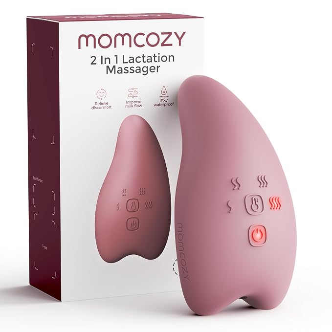 Momcozy Warming Lactation Massager Pro, 8 Vibration Modes & 4 Heating Levels by Momcozy