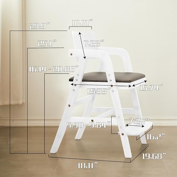 Solid Wood high Chairs for Toddlers, High Chair Grows - Image 3