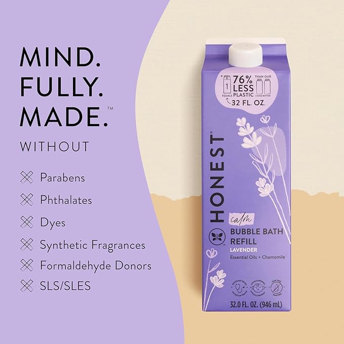 The Honest Company Foaming Bubble Bath Refill Carton | Gentle - Image 5