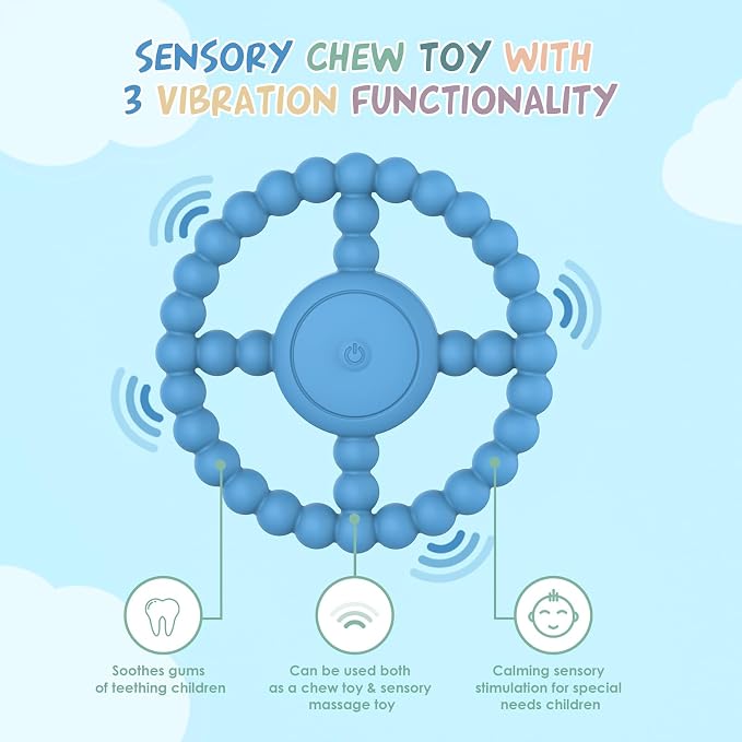 Vibrating Sensory Chew Toy, Vibrating Teether - Image 4