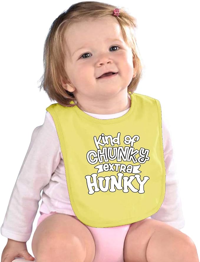 Wild Bobby Kind of Chunky Extra Hunky Humor Infant Premium Jersey Baby Bib - Image 2
