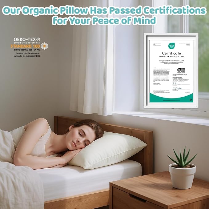 LOFE Organic Pillow with Pillowcase - Image 4