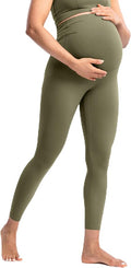 POSHDIVAH Women's Creamluxe Maternity Leggings 25"/28" Over The Belly Pregnancy by Poshdivah