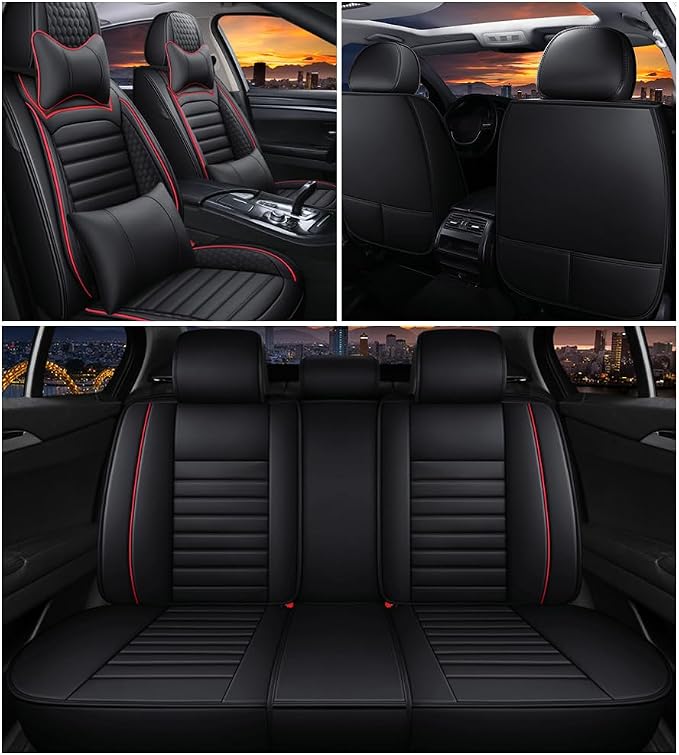 Leather Car Seat Covers for Toyota Corolla 2006-2024, Car Seat Covers Full Set - Image 2
