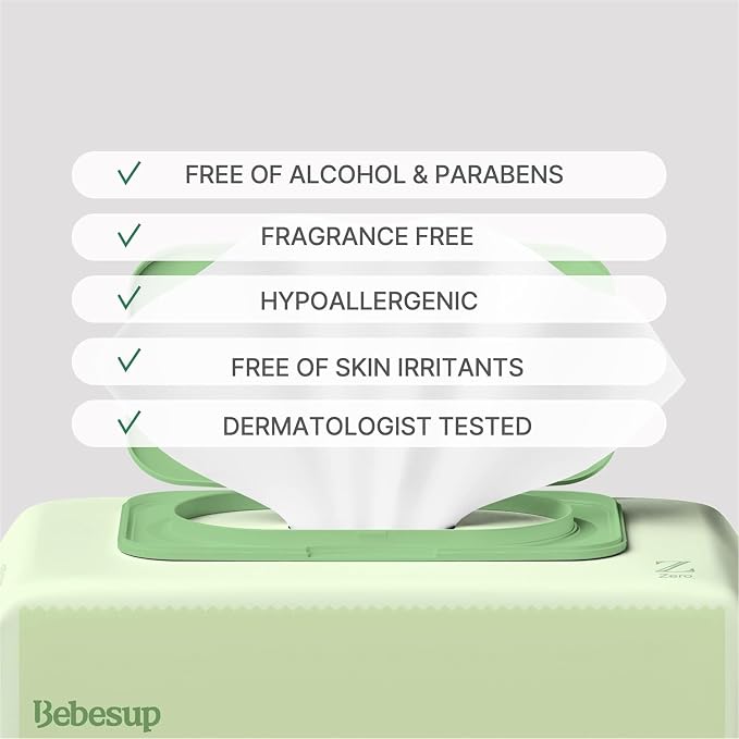 BEBESUP- Korea’s #1 Zero Harsh Chemicals Baby Wipes- Water Based Hypoallergenic - Image 4