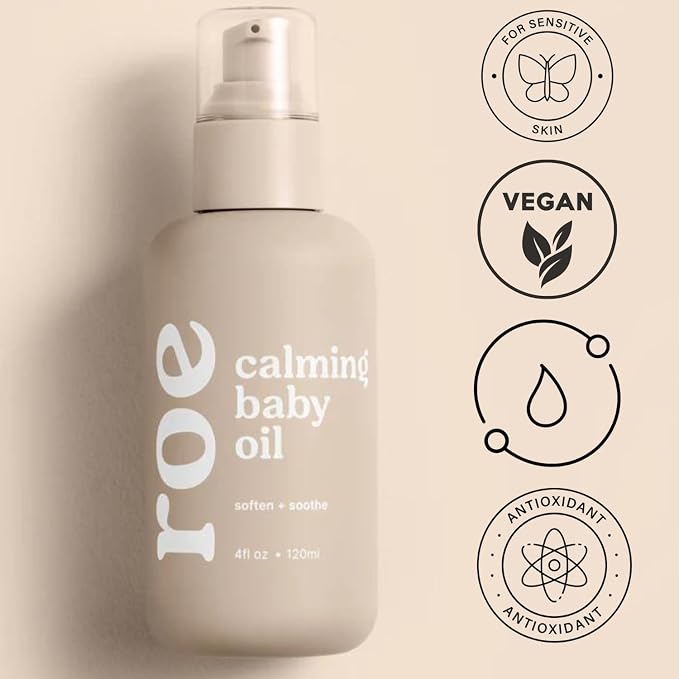 Roe Wellness Baby Oil Calming & Soothes, Hydrates Rough and Irritated Skin | - Image 3