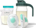Willow - Go Double Hands Free Breast Pump w/Milk Bags and Glass Milk Pitcher by Willow
