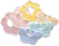 Muslin Baby Bibs for Drooling and Teething Newborn Drool Bibs for Baby Girl Boy by DOSMINE
