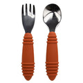 Bumkins Toddler Utensils, Kids Size Fork and Spoon Set, Silicone and by Bumkins