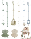 6 Pack Silicone Baby Toy Straps by AYHIT