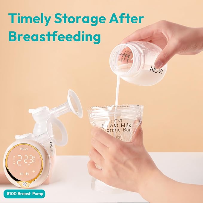 NCVI Breastmilk Storage Bags, 7oz Breast Milk Storage Bags - Image 3