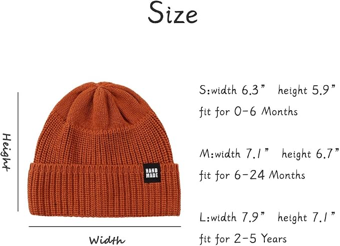 JANGANNSA Simple Knitted Baby Beanie Hip-Hop Boys Winter Hat Toddler Kids Bonnet - Image 6
