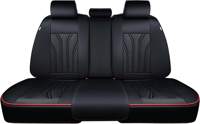 FLORICH Rear Seat Covers Leather Car Seat Covers Waterproof Back Seat Cover by FLORICH