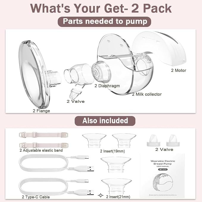 Wearable Breastfeeding Pump, 4 Modes12 Levels, Hands Free Breast Pump, Portable - Image 8