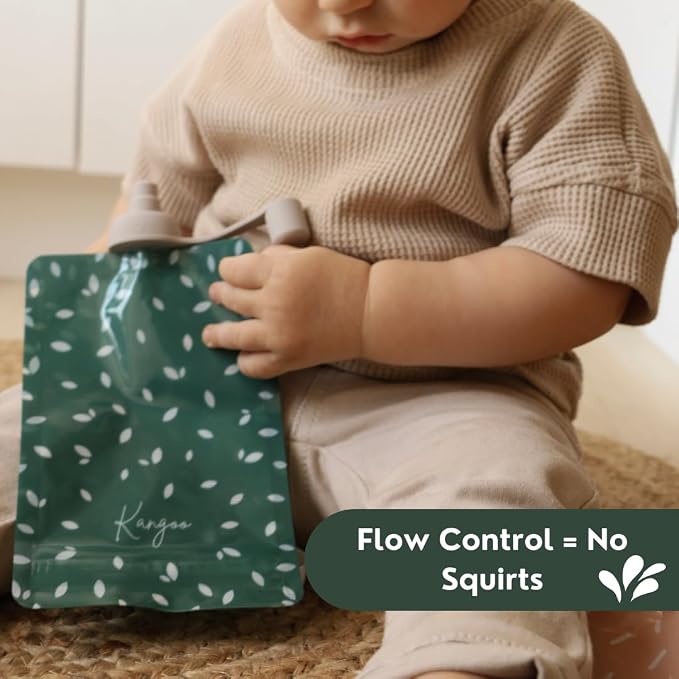 Anti-Spill Spouts Food Pouches x2 | Flow Control Valve | Prevent Spills | - Image 4