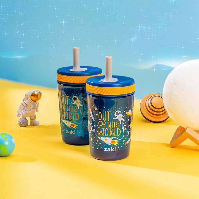 Zak Designs Kelso 15 oz Tumbler Set, Leak-Proof Screw-On Lid - Image 2