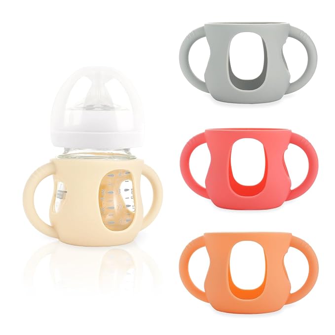 4-Pack Silicone Sleeves for Philips Avent Glass Bottles, BPA-Free by Unknown