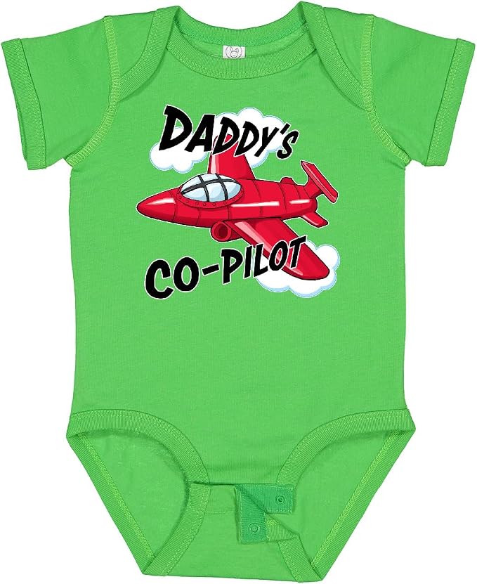 inktastic Daddys Co-Pilot for Fathers Day Baby Bodysuit by Inktastic