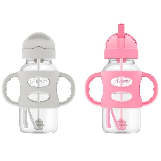 Dr. Brown's Milestones Wide-Neck Sippy Straw Bottle by DrBrowns