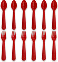12 Pcs Kids Spoons and Forks Toddler Utensils Plastics Reusable Silverware Baby by Muulaii