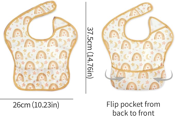 3-Pack Waterproof Baby Bibs for Eating - Image 4