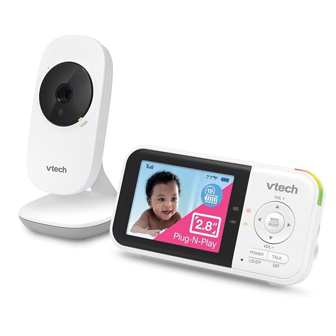 VTech VM819 Baby Monitor with Camera and Audio, 2.8” Screen Portable Baby Camera by VTechBabyMonitors