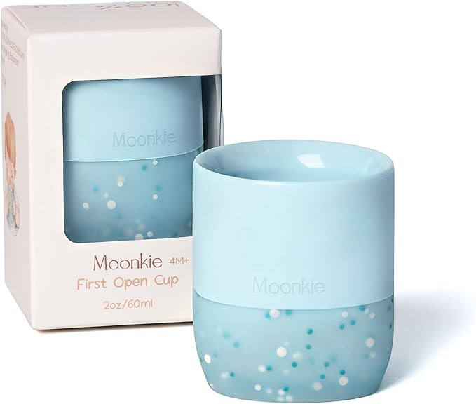 Moonkie Silicone Baby Cup 4 Months+ | Tiny Open Training Cup by Moonkie